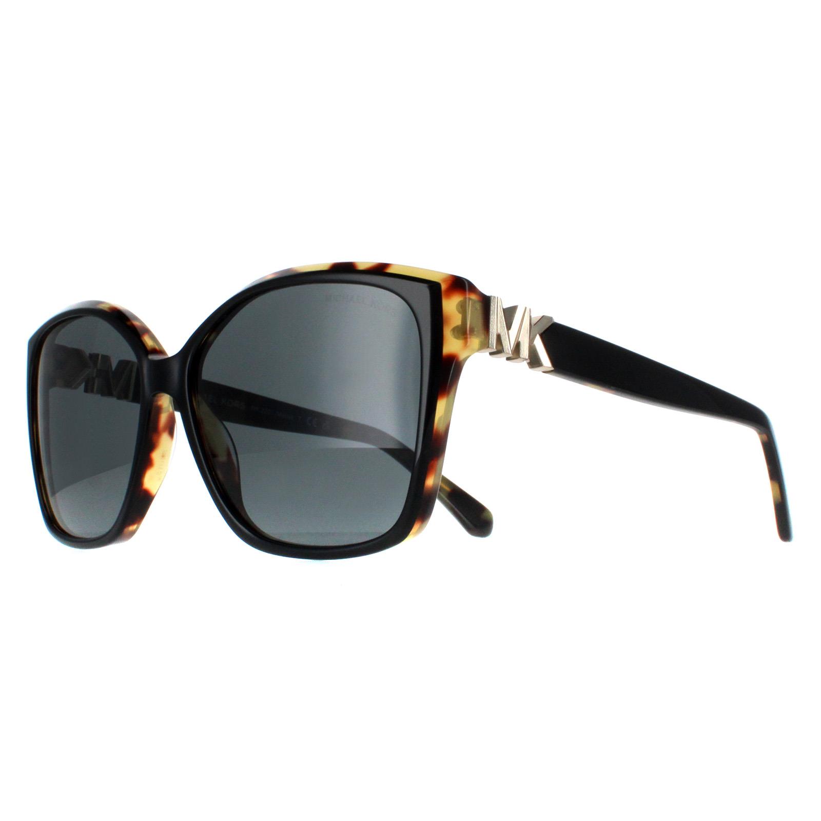 Black Square Bi Layer Black and Amber Tortoise Dark Grey MK2201 Malia, Image 2 of 4