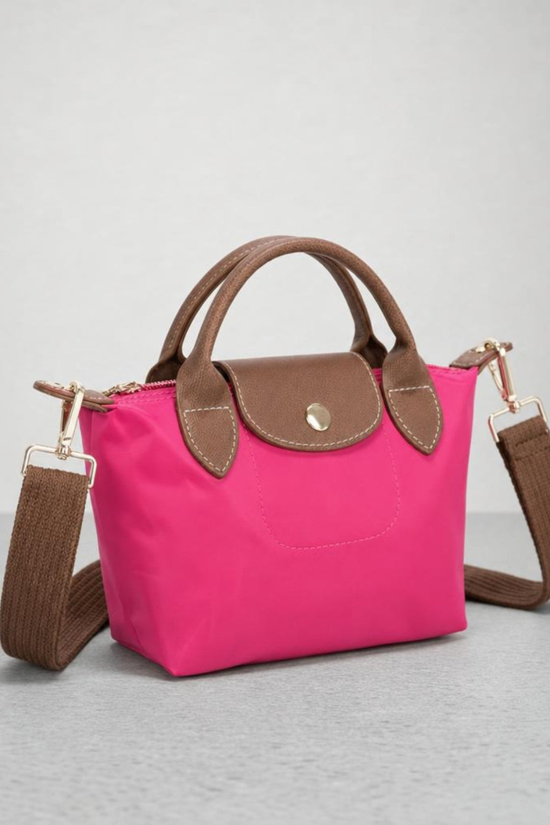 Pink Flourescent Mini Pouch Crossbody Bag, Image 2 of 3