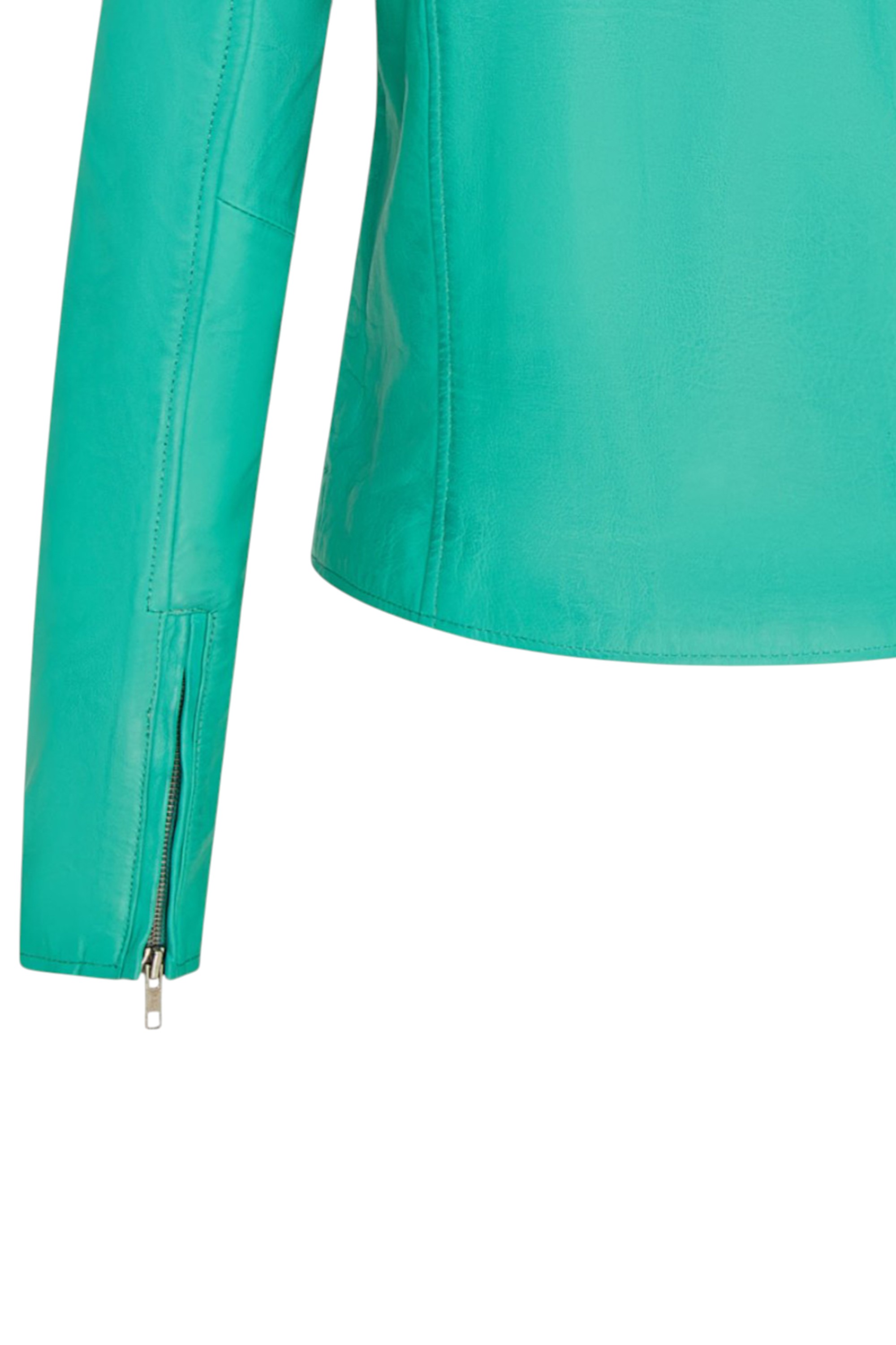 Aqua Classic Brando Biker Leather Jacket, Image 8 of 8