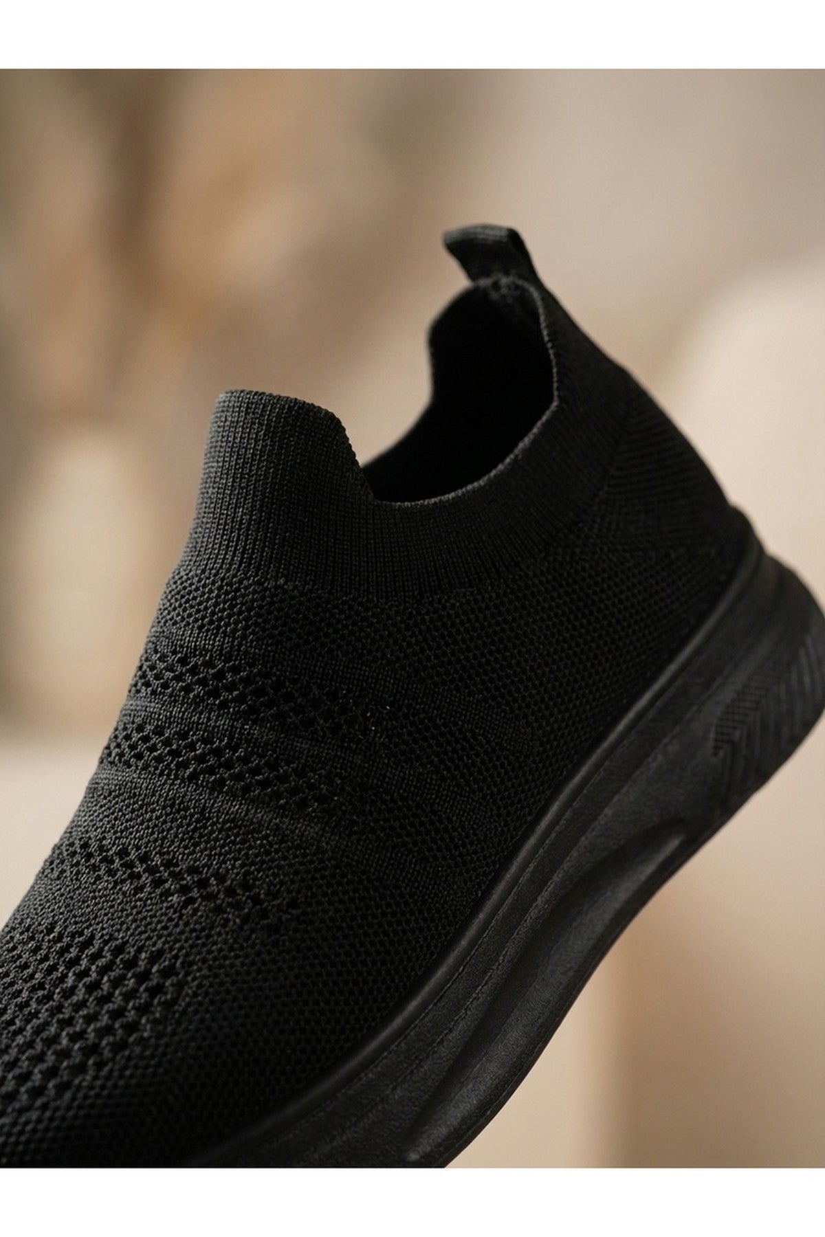 Black iKrush Black Grace Knit Slip On Trainers, Image 3 of 8