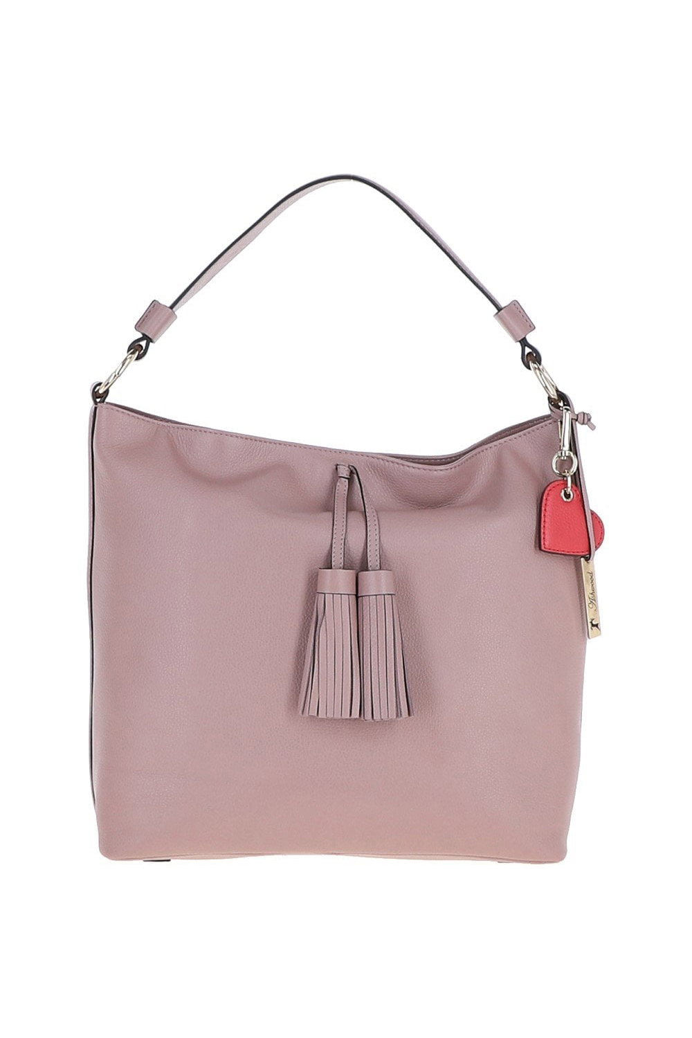 Pink 'Musette' Real Leather Hobo Bag, Image 1 of 5