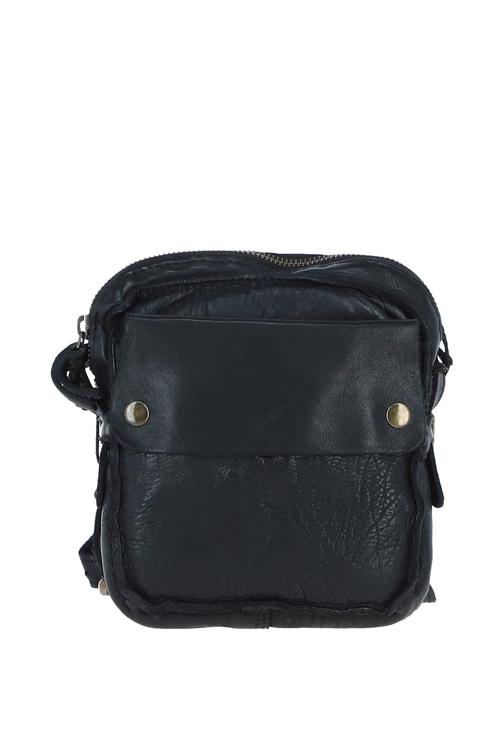 Black Real Leather Cross Body Bag, Image 1 of 6