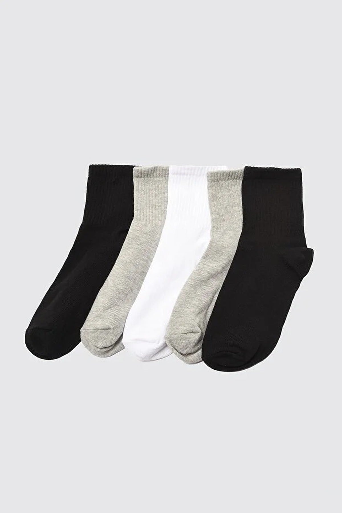 Multi 5 Pack Cotton Knit Crew Socks, Image 2 of 5