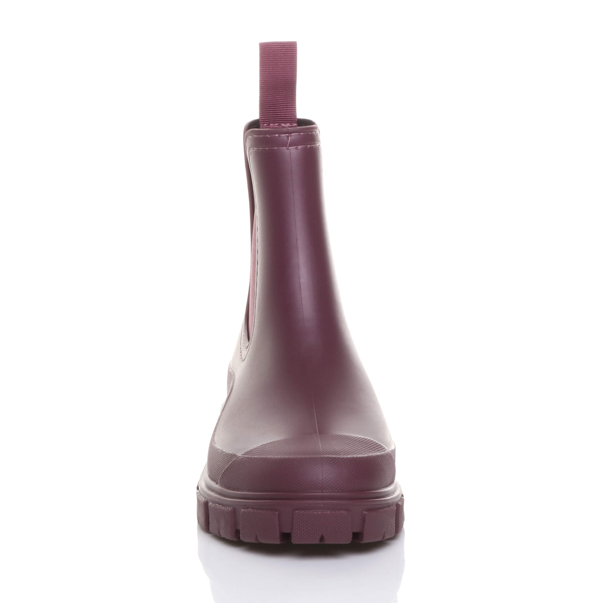 Burgundy Wellies Chelsea Ankle Boots Wellingtons, Image 6 of 6