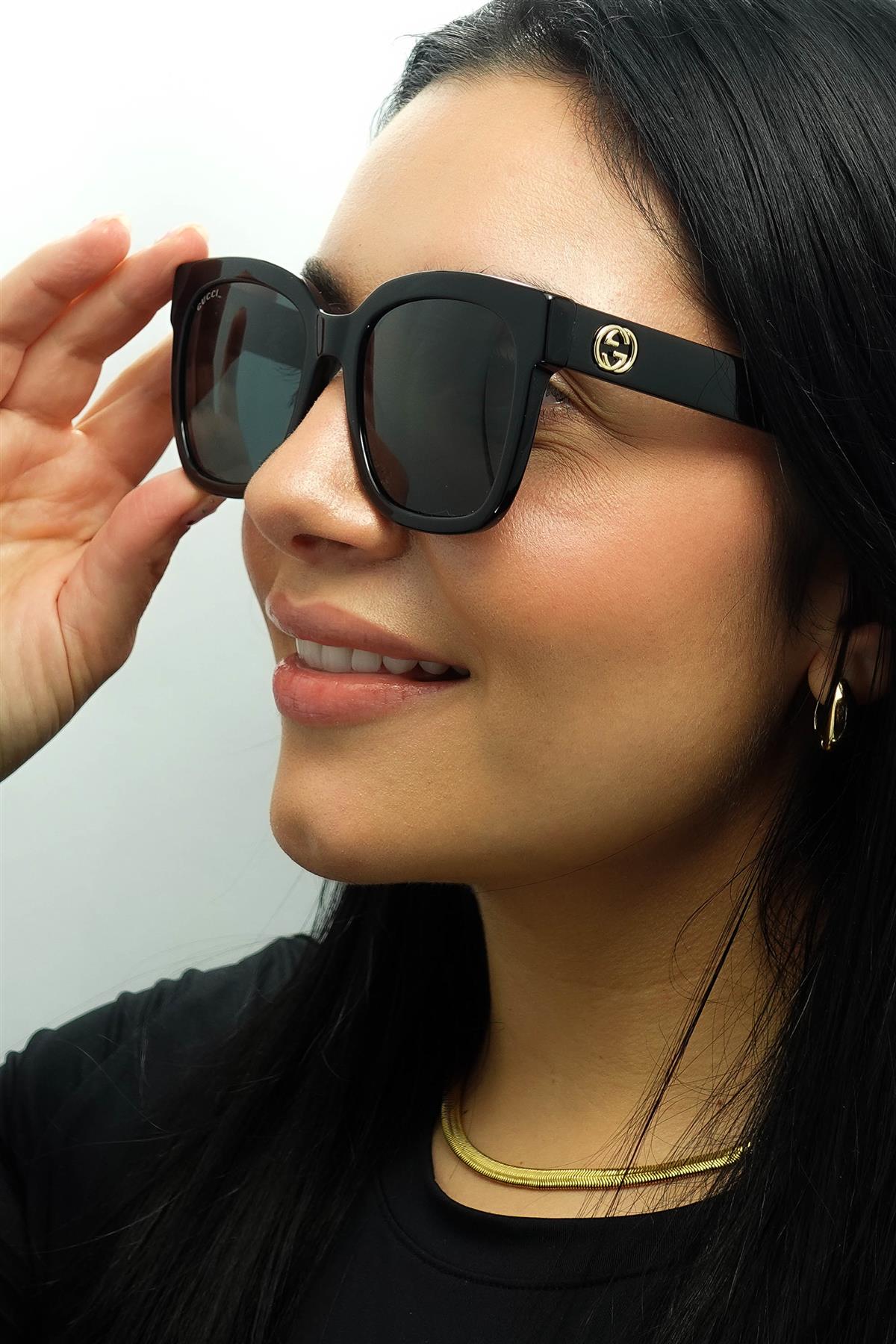 Black Gucci Black Square Black Grey GG0034SN, Image 6 of 6