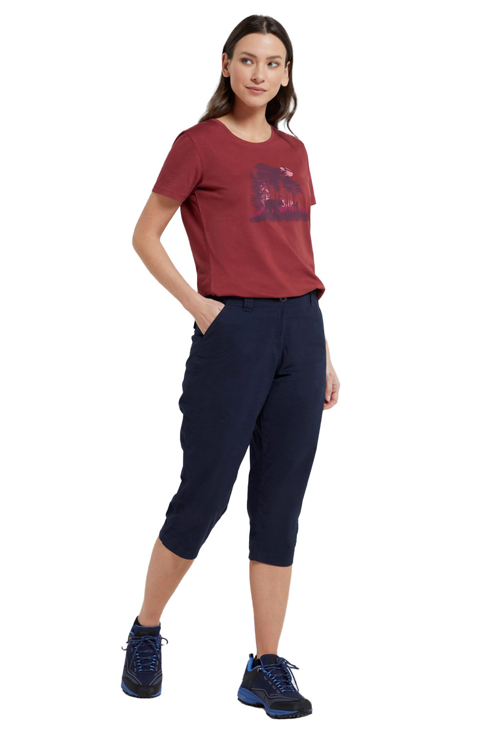 Navy Coastal Stretch Capri, Image 5 of 5