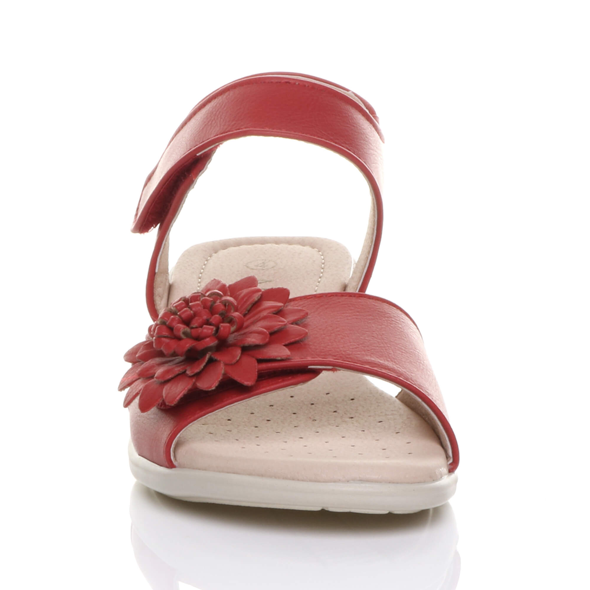 Red AJVANI Red Comfort Touch Close Sandals, Image 6 of 6