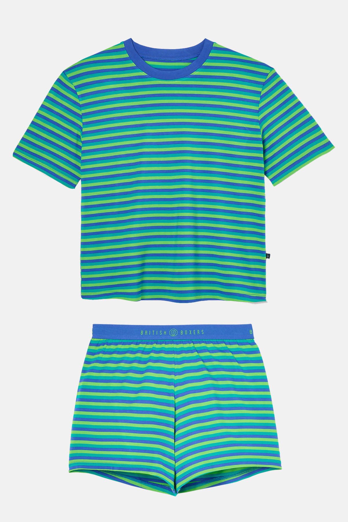 Green "Sunny St Ives" Bamboo Short Pyjama Set, Image 4 of 4
