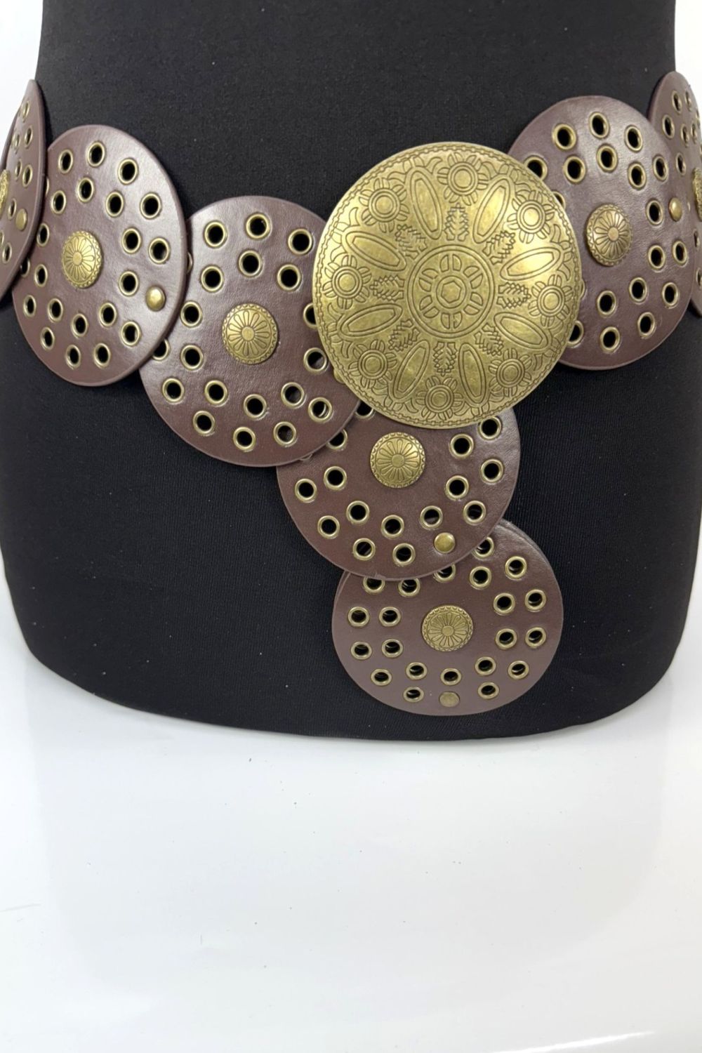 Brown Large Disc Belt, Image 1 of 2