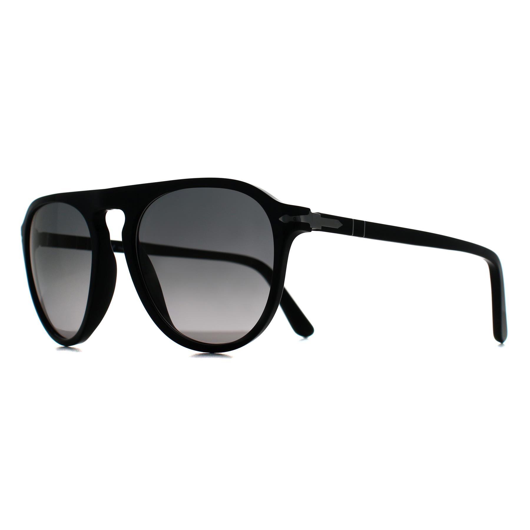 Black Persol Black Aviator Black Grey Gradient Polarized PO3302S, Image 2 of 3