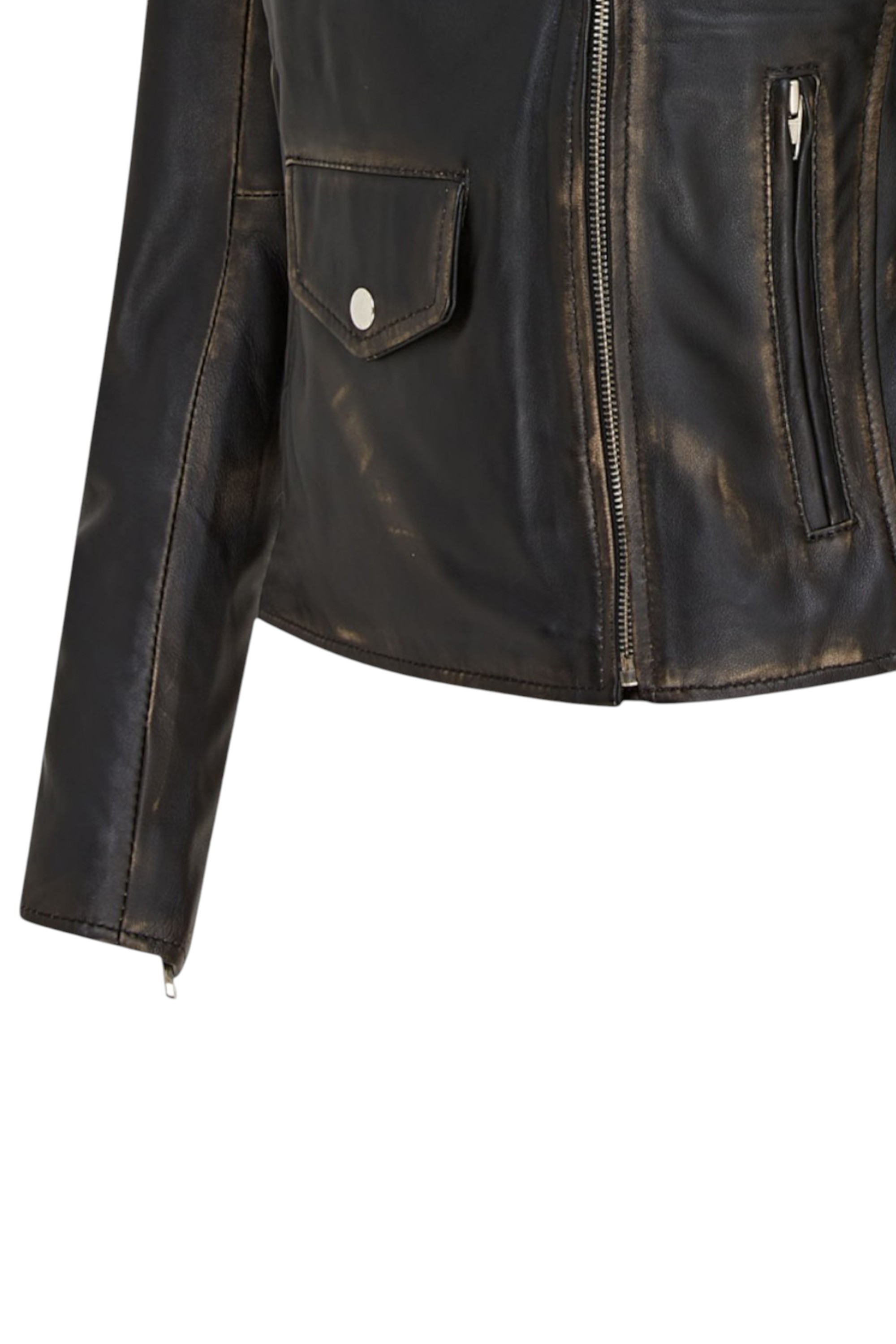 Tortoishell Infinity Leather Tortoishell Classic Brando Biker Leather Jacket, Image 7 of 8
