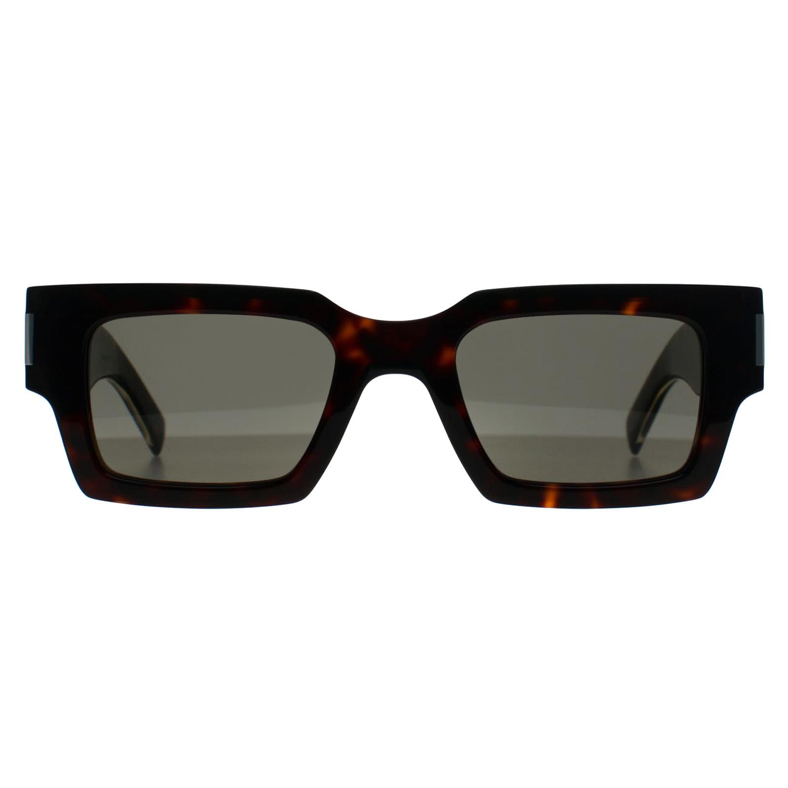 Rectangle Dark Shiny Havana w Silver Grey SL572, Image 1 of 3