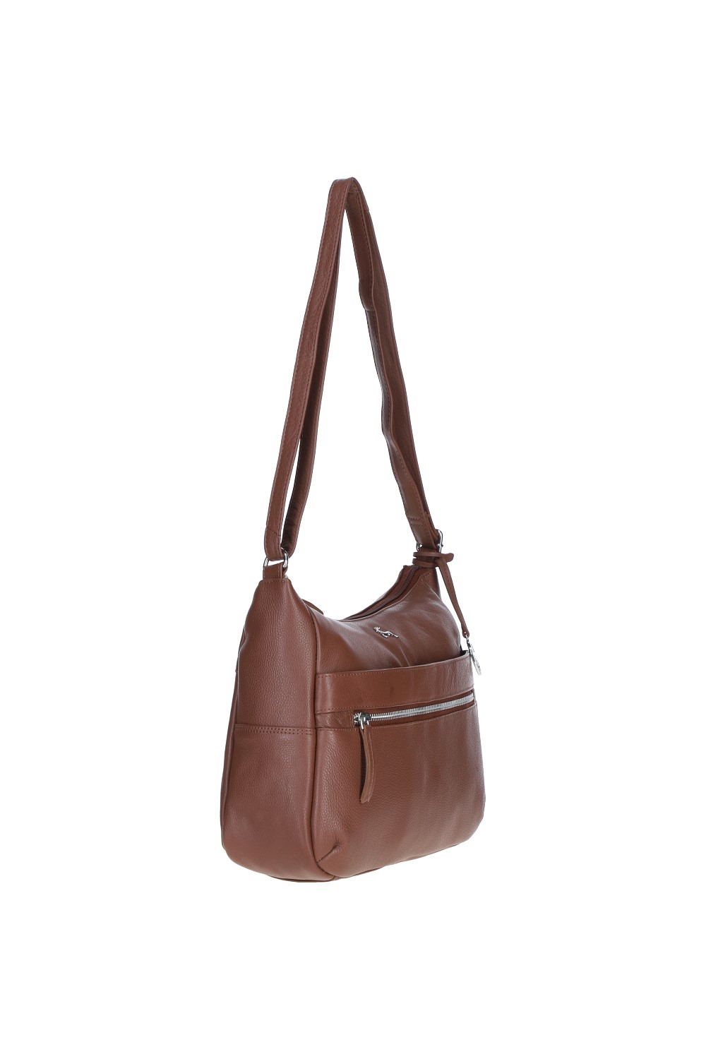 Brown 'Meath' Real Leather Shoulder Bag, Image 3 of 5
