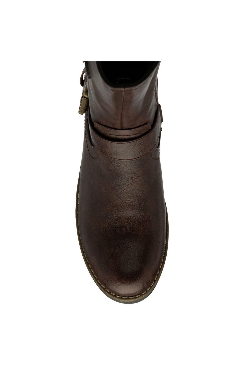 Brown Jemima Low Block Heel Biker Boots, Image 7 of 7