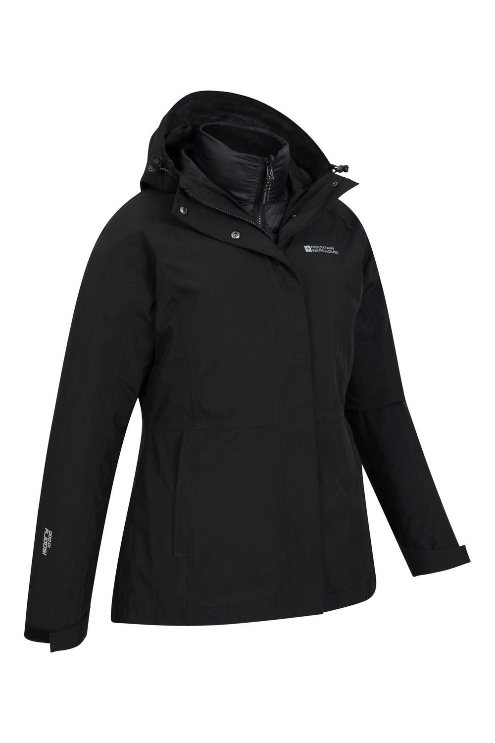 Black Alaskan 3 in 1 Padded Jacket, Image 3 of 6