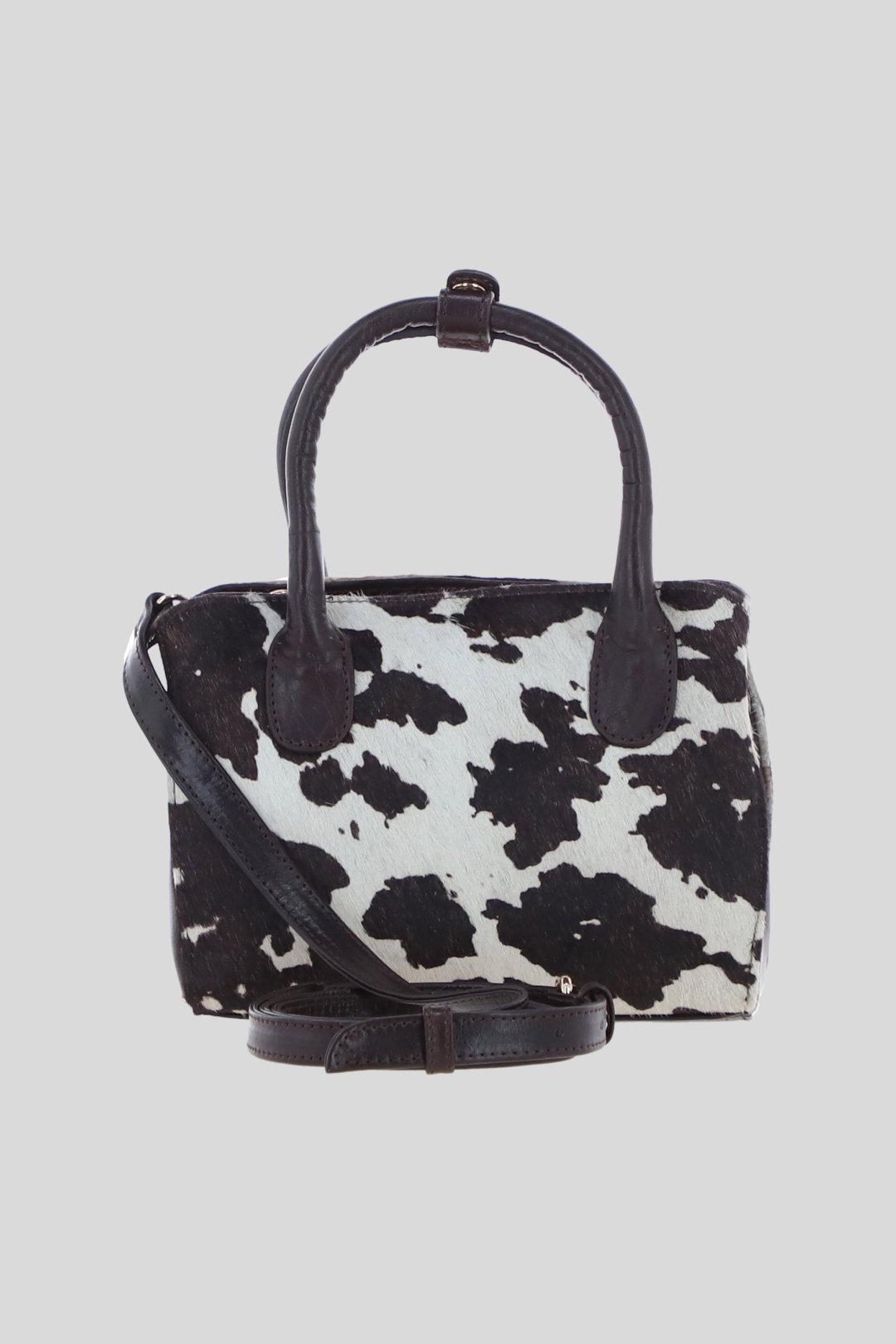 Brown Hair-On Leather Mini Crossbody Handbag, Image 1 of 4
