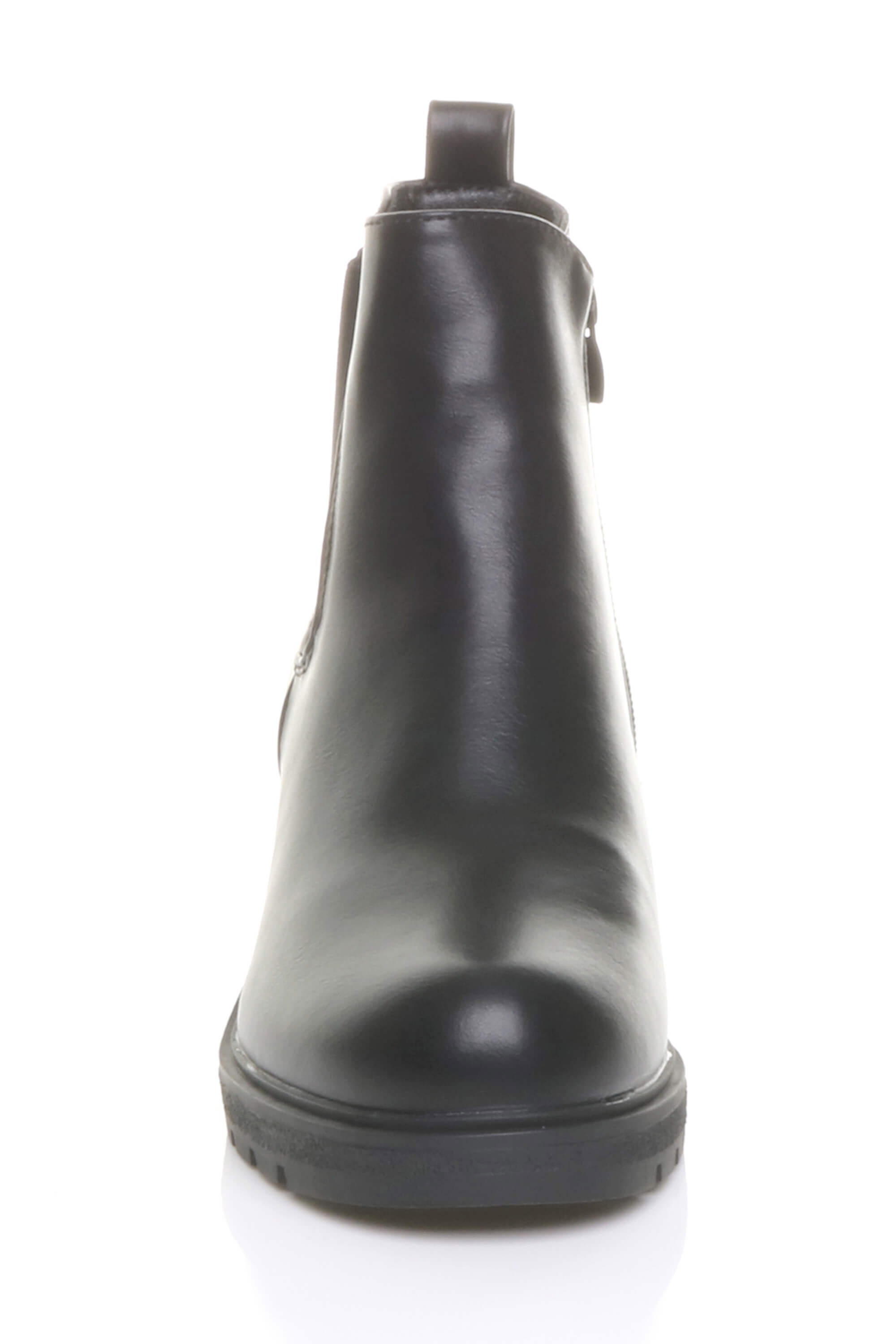 Black AJVANI Black High Wedge Heel Ankle Chelsea Boots, Image 6 of 6
