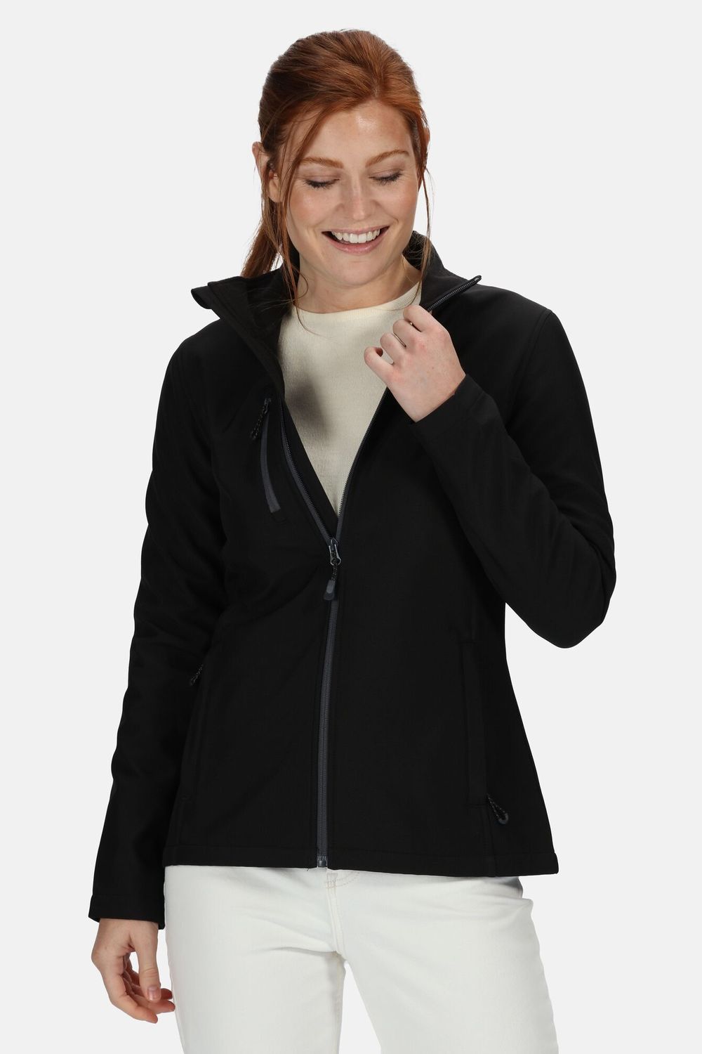 Black Recycled Full Zip Fleece