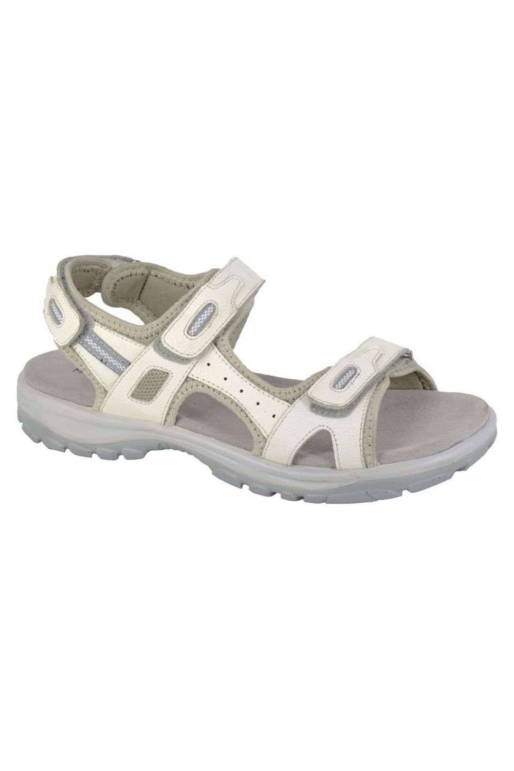 White Leather Sports Sandals, Image 1 of 2