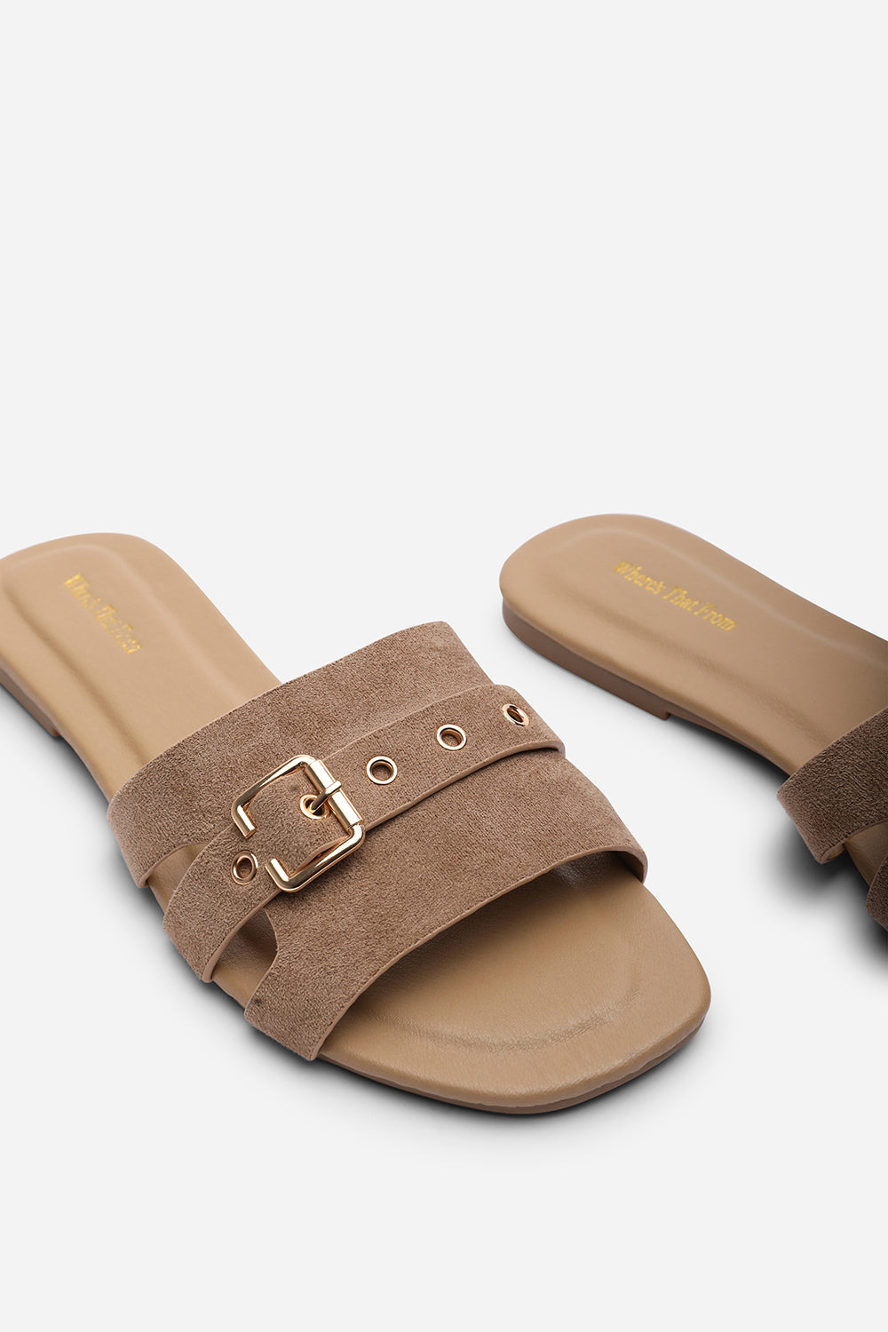 Camel Alvita Buckle Slide on Flat Slide On Sandal, Image 5 of 6