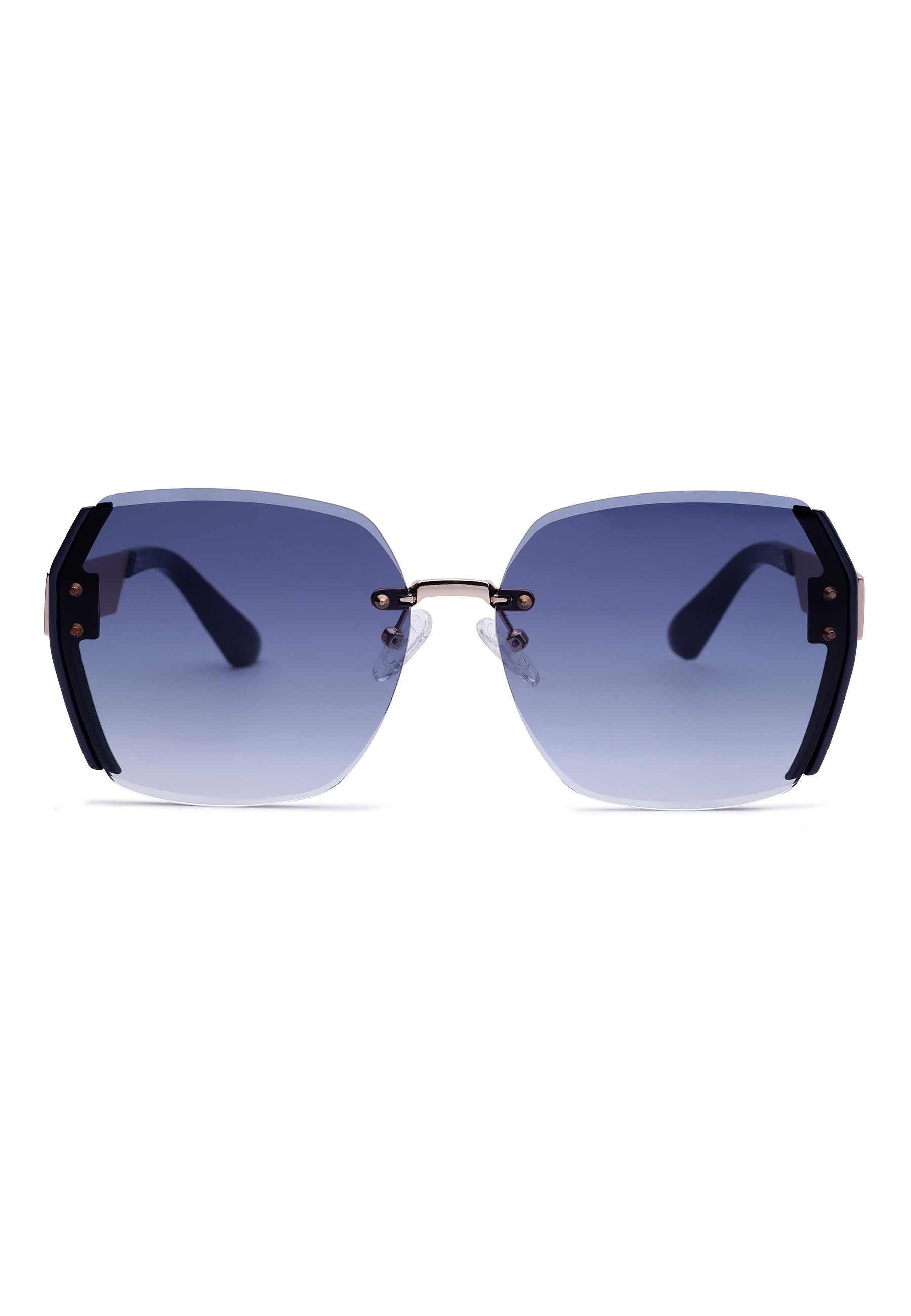 Blue AVANT-GARDE PARIS Blue Bold Square Sunglasses, Image 2 of 7