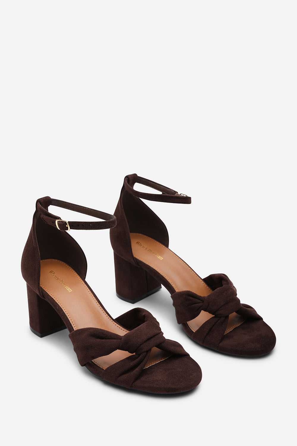 Dark Brown Avelia Strappy Block Heel Sandal, Image 4 of 6