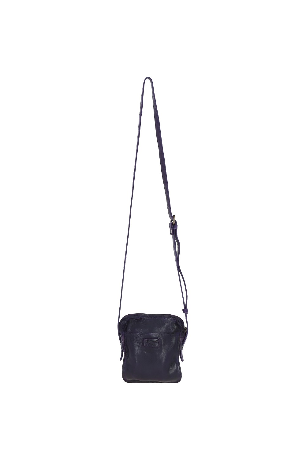 Purple Real Leather Cross Body Bag, Image 5 of 6