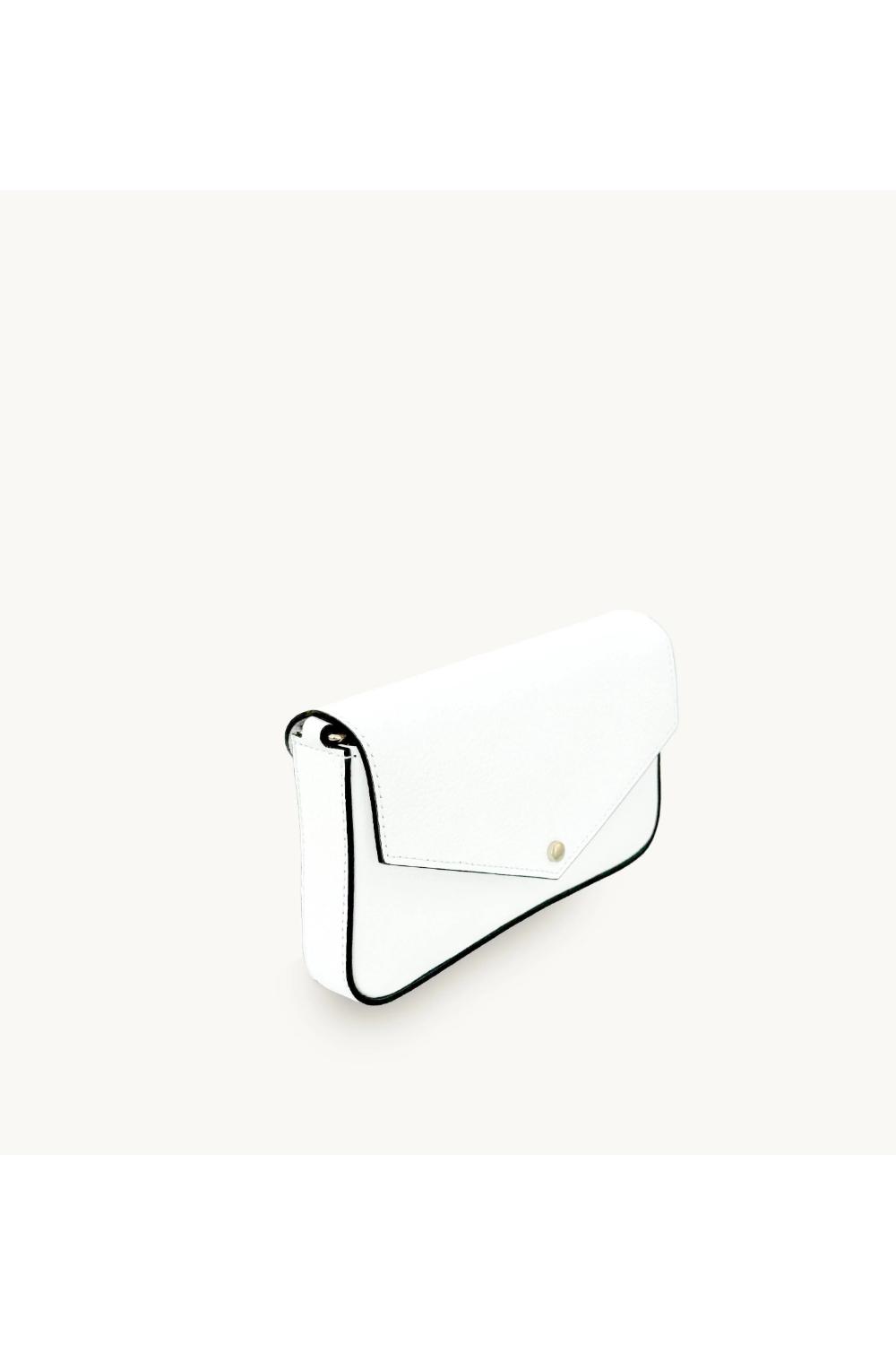 White The Munro White Leather Shoulder Bag, Image 3 of 7