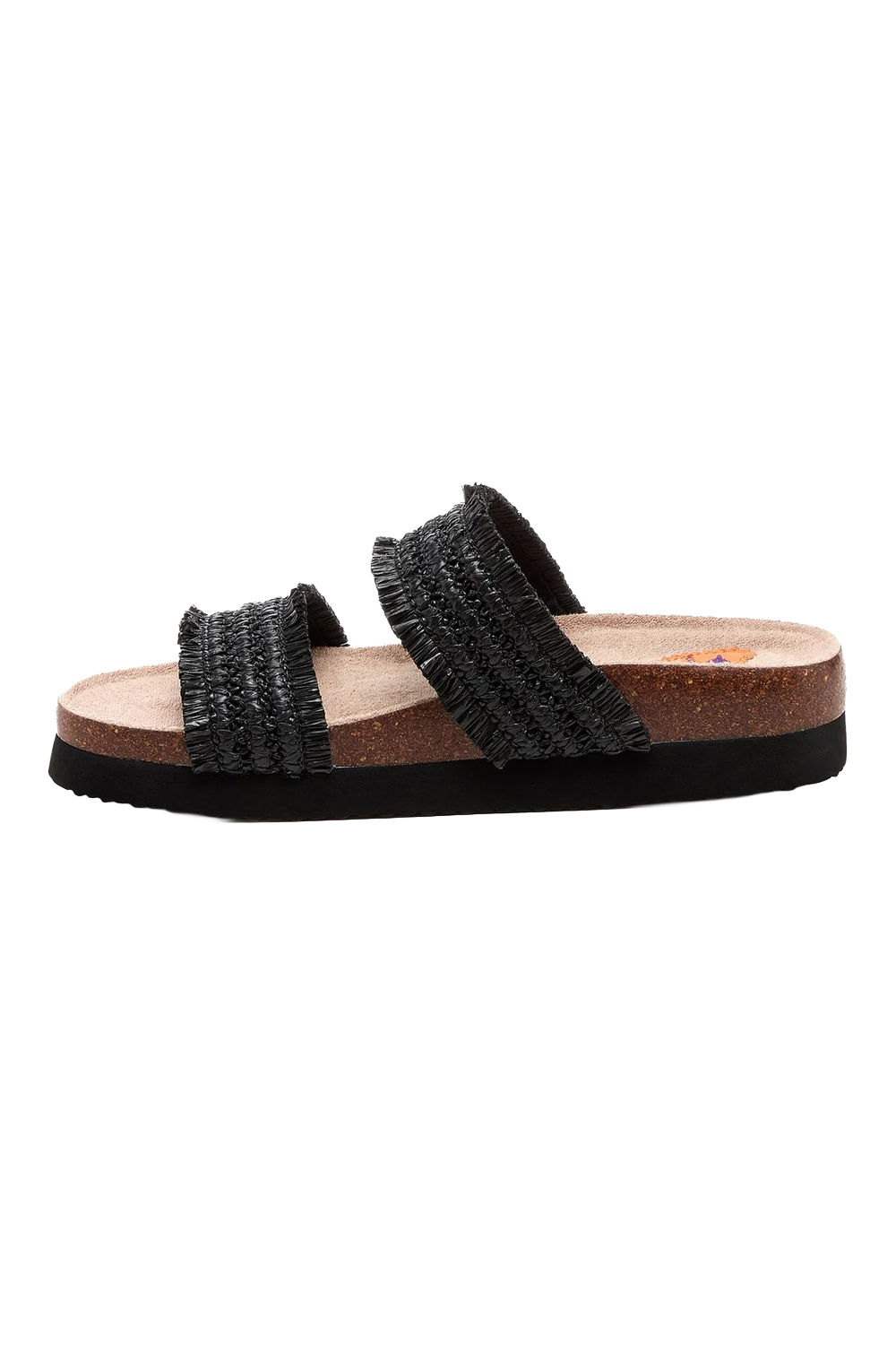 Black Aruba Raffia Flip Flops, Image 3 of 6