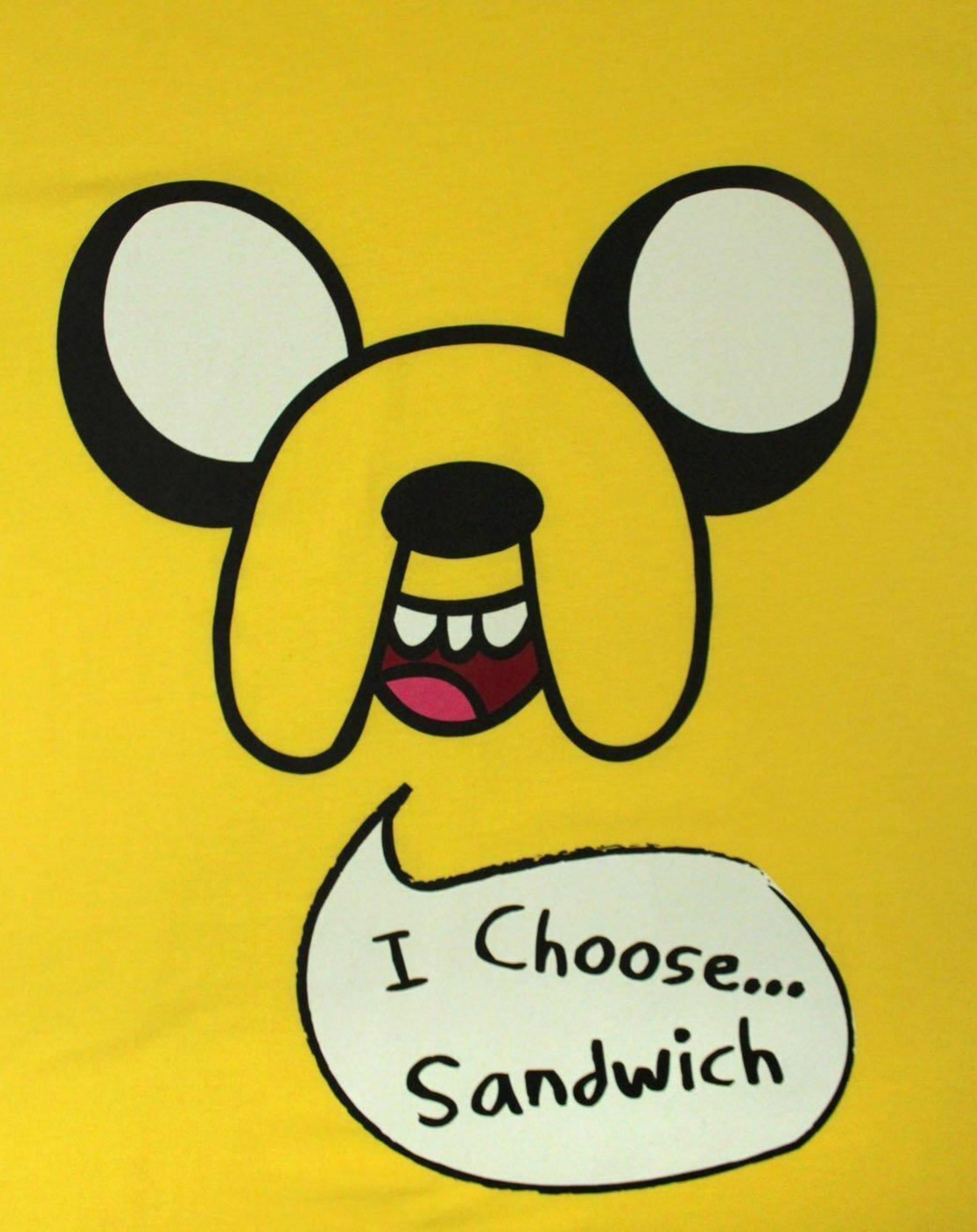 Yellow Adventure Time Jake Choose Sandwich T-Shirt, Image 4 of 4