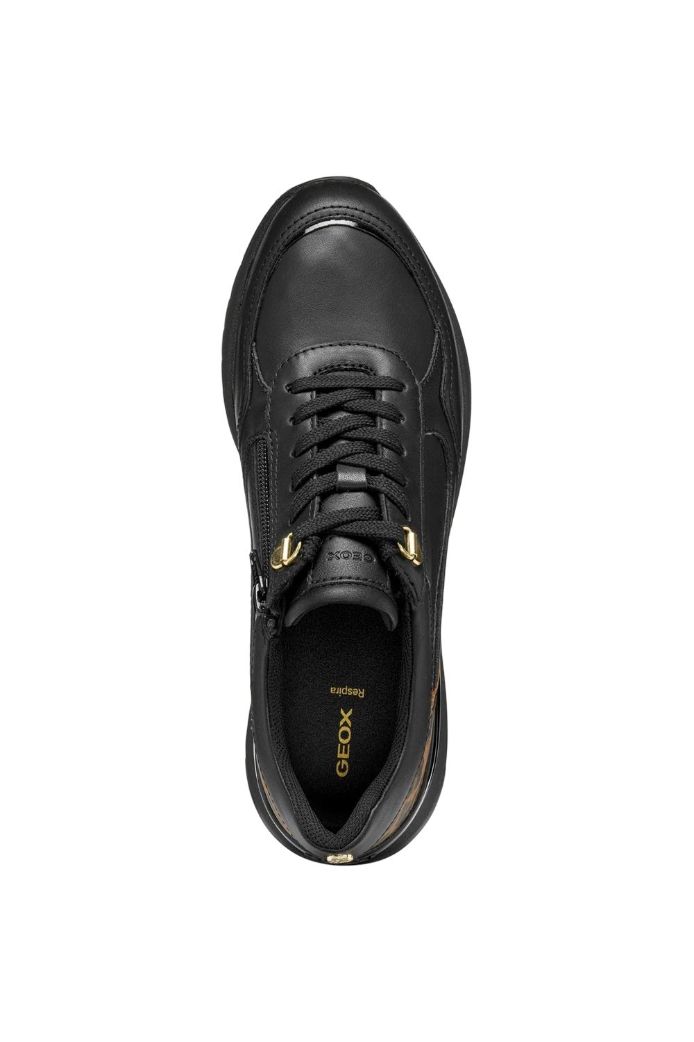 Black Desya Nappa Leather Trainers, Image 4 of 5