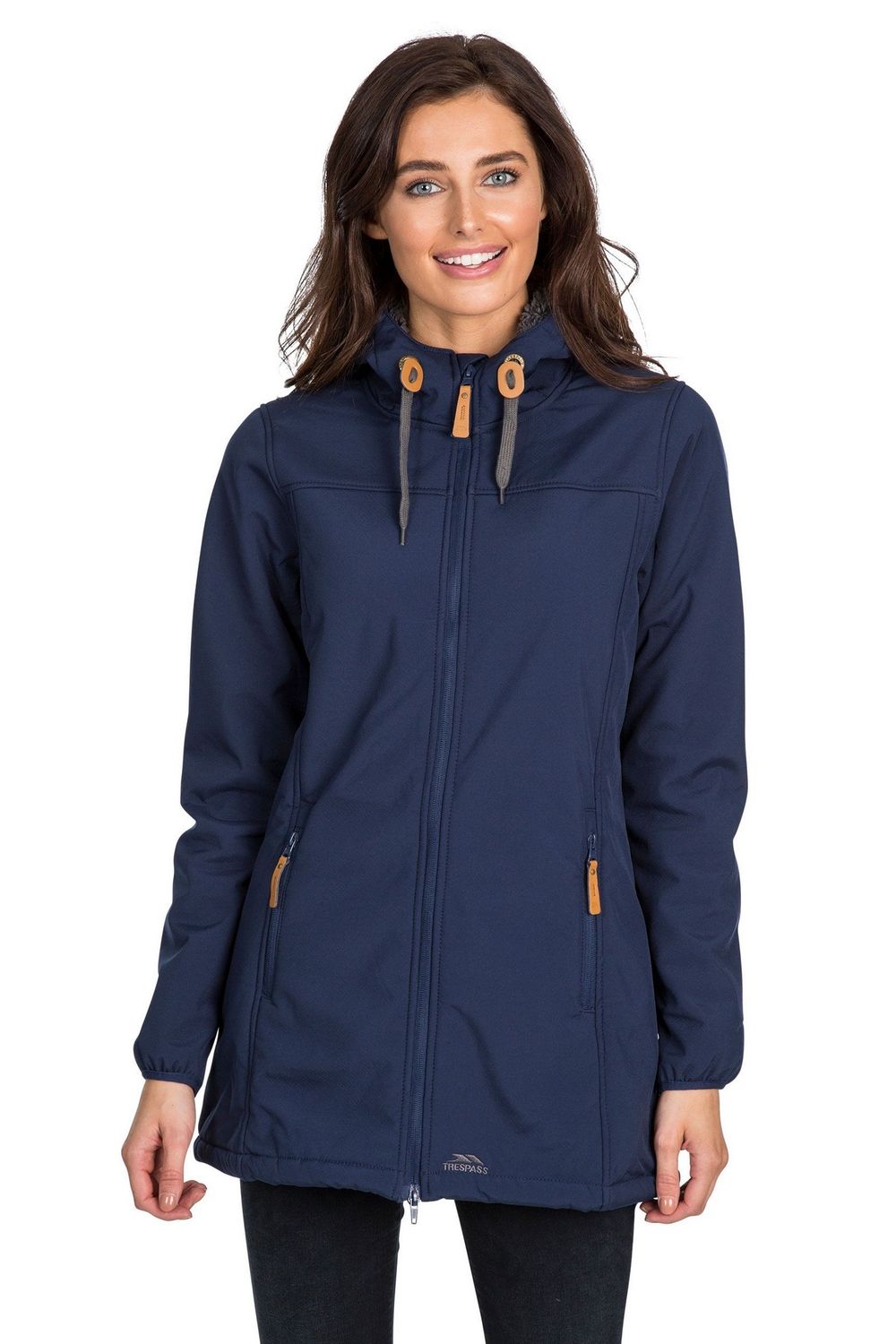 Navy Kristen Long Hooded Waterproof Jacket, Image 4 of 5