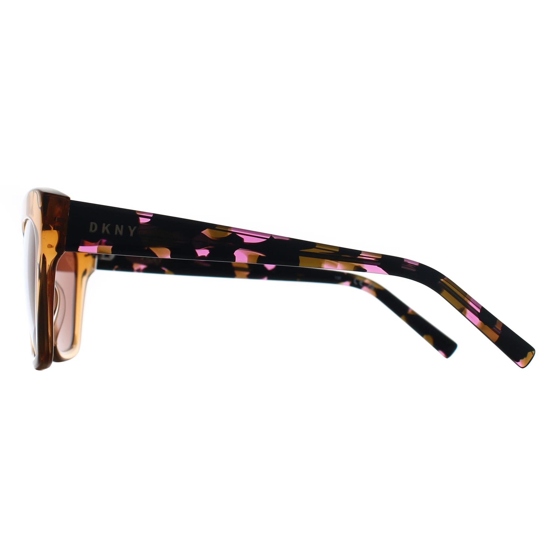 Brown DKNY Brown Cat Eye Crystal Amber Brown DK535S, Image 3 of 3