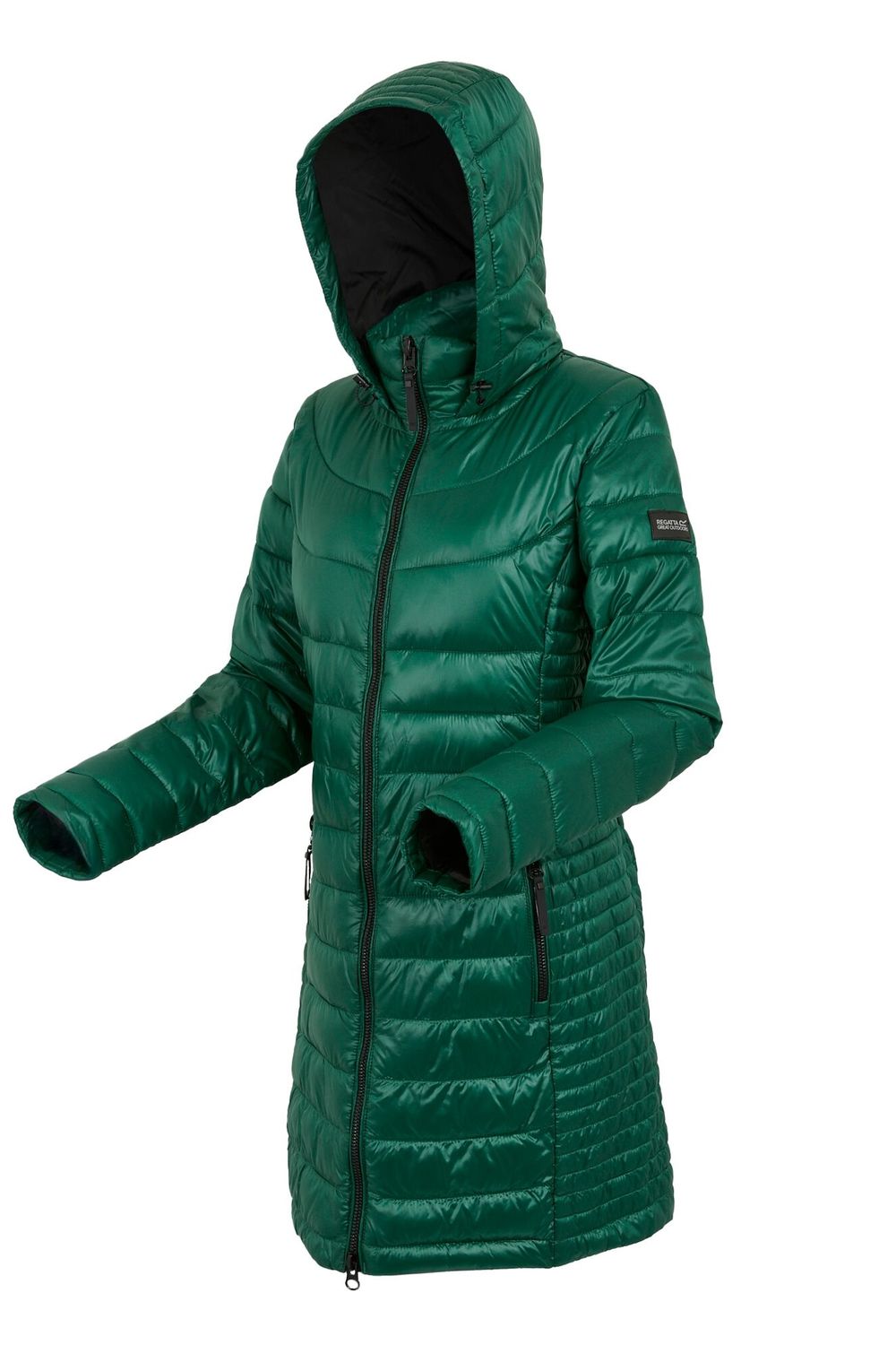 Dark Green Regatta Dark Green Andel IV Quilted Baffled Jacket, Image 3 of 4