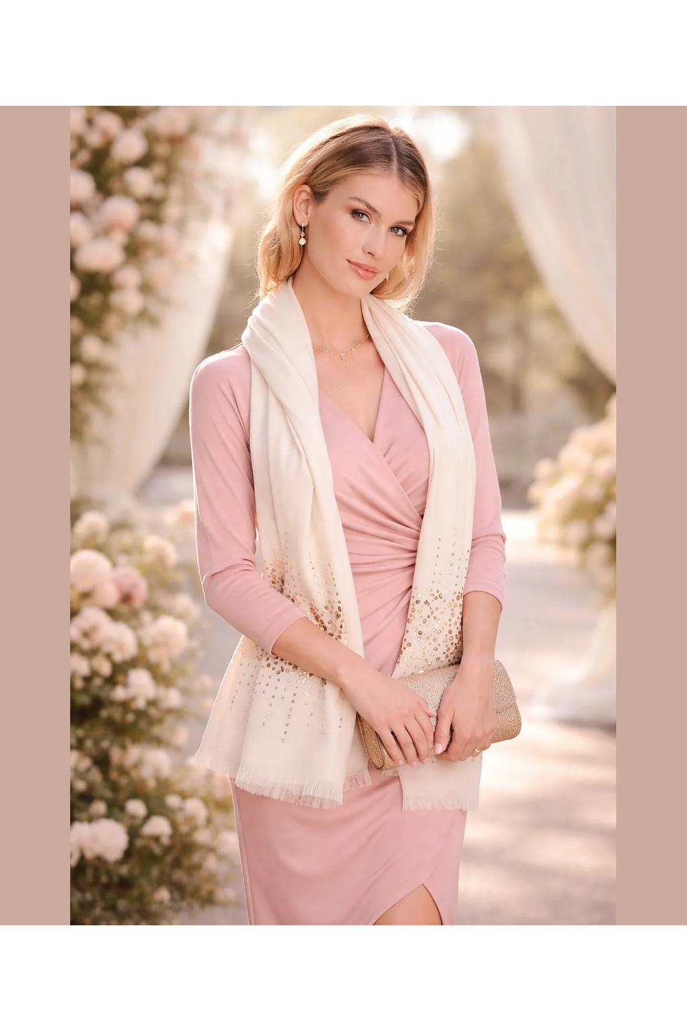 Dominique - Cashmere Feel Diamnate Scarf, Image 2 of 2