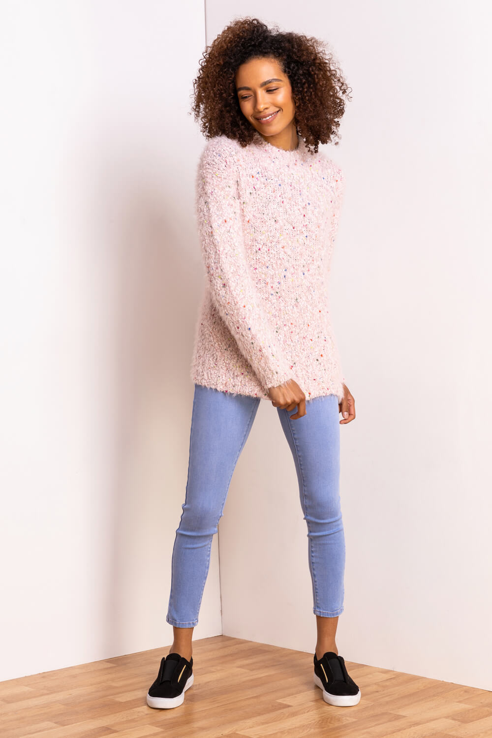  High Neck Fluffy Jumper, Image 4 of 5