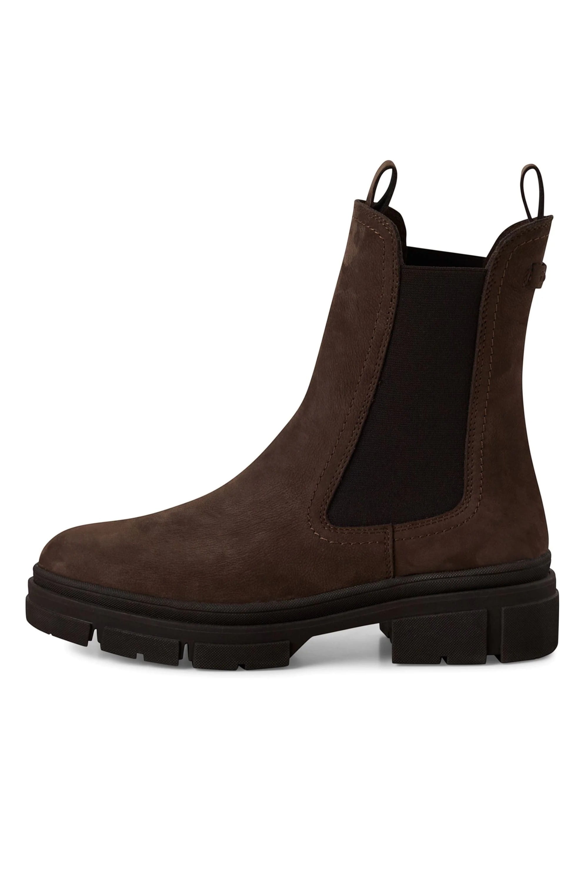 Brown Tamaris Womens Mocca High Chelsea Boots, Image 4 of 8