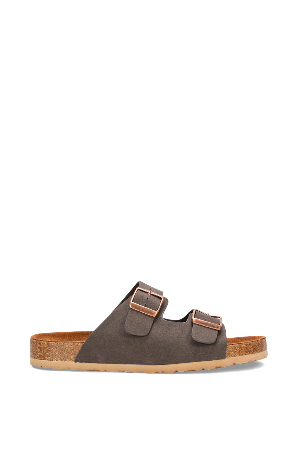 White 'Star' Double Strap Buckle Up Summer Slip On Flat Sandals