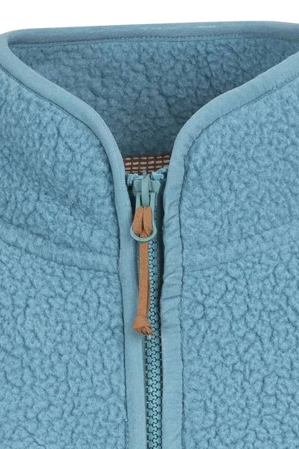 Steel Blue Quake Leather Trim Fleece Jacket, Image 3 of 4
