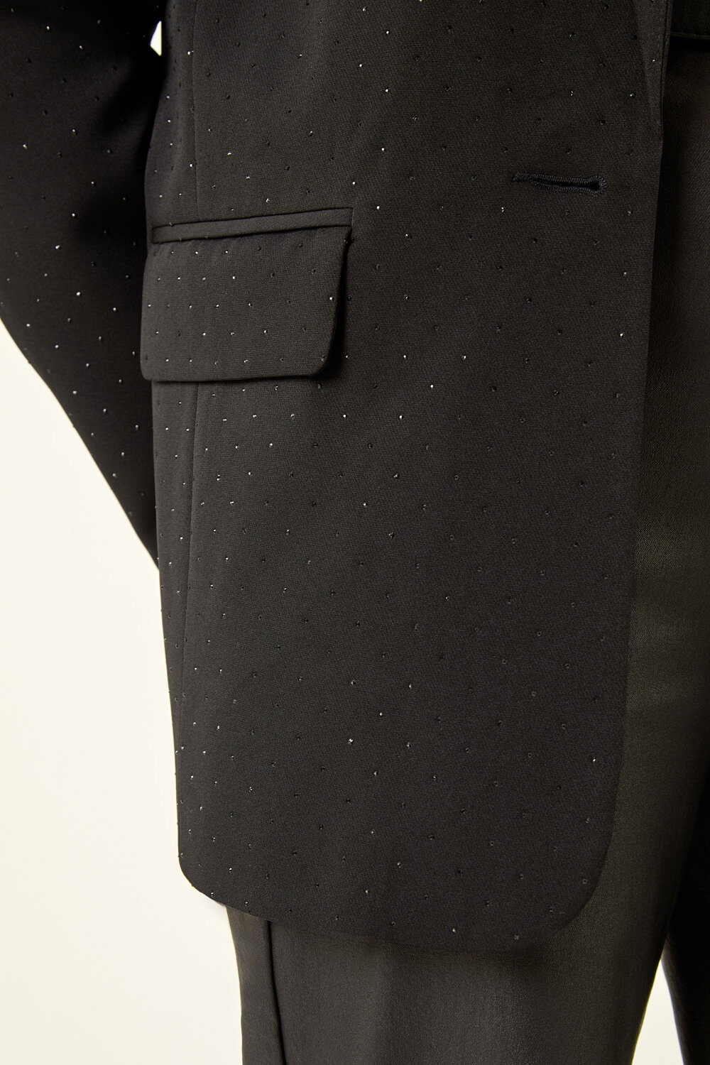 Black Revere Collared Diamante Jacket, Image 7 of 6