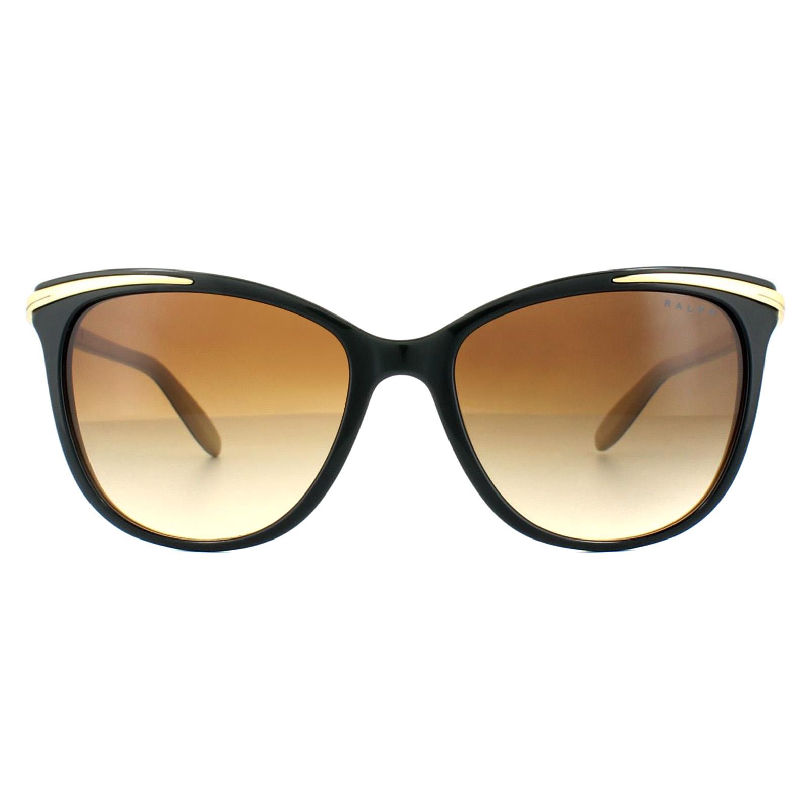 Black Ralph Black Cat Eye Black Brown Gradient Sunglasses, Image 1 of 6