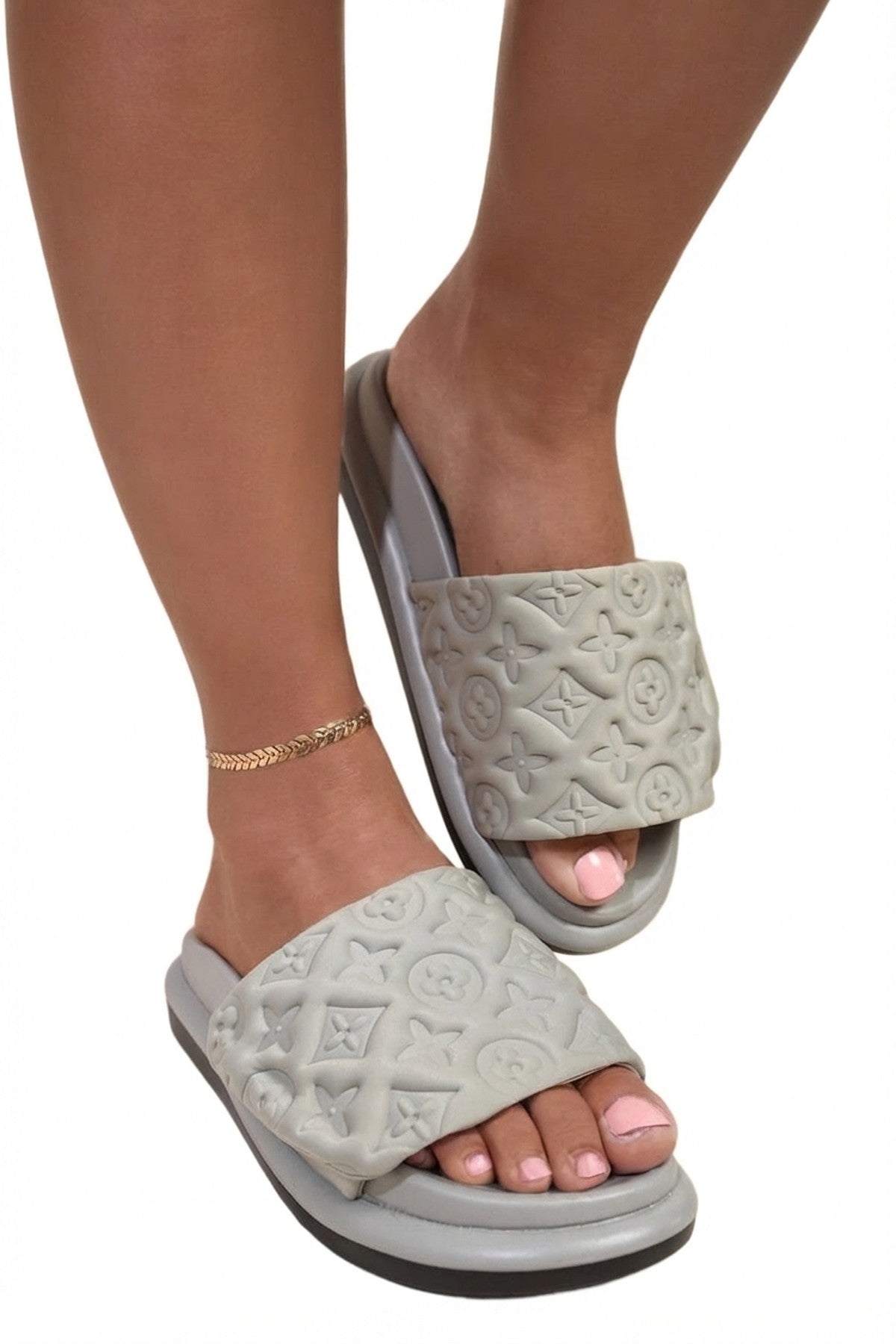 Grey iKrush Grey Josie Flatform Sandals, Image 5 of 8