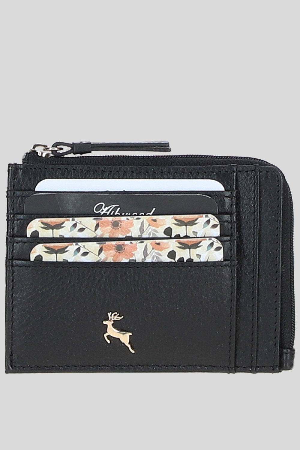 Black Real Leather Small Purse with RFID Protection, Image 1 of 4
