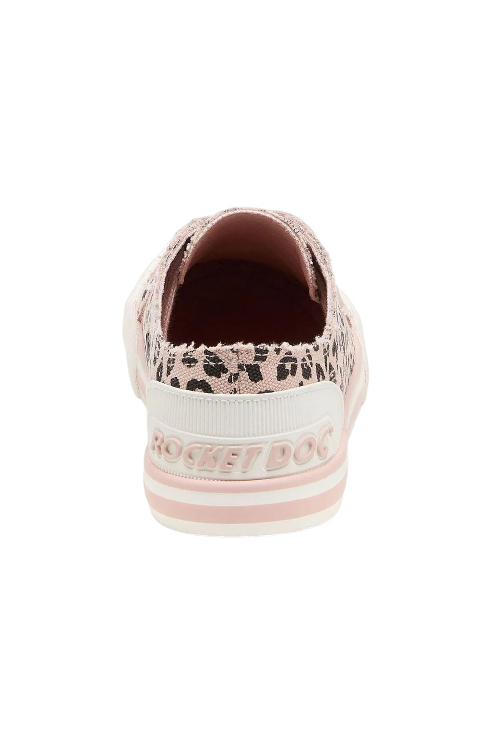 Pink Jazzin Leopard Print Canvas Flat Trainers, Image 2 of 4
