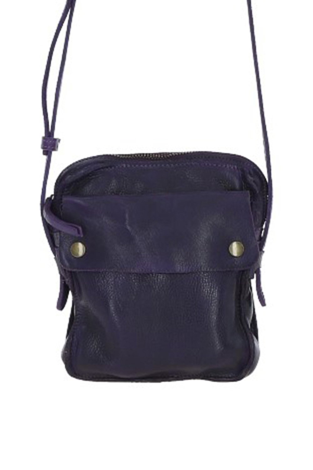 Purple Real Leather Cross Body Bag, Image 2 of 6