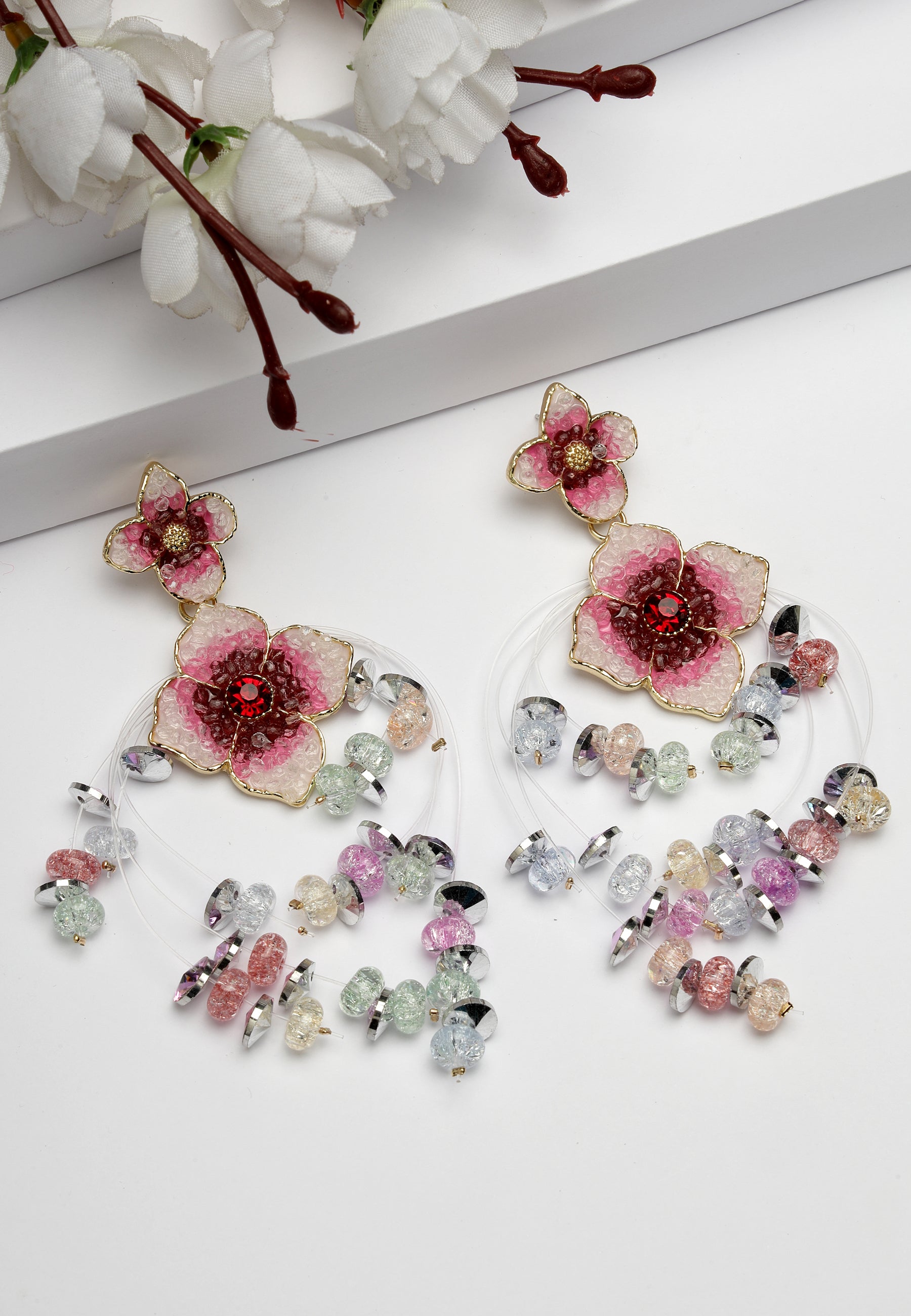 Pink Diva Collection Double Boho Floral Hanging, Image 2 of 5