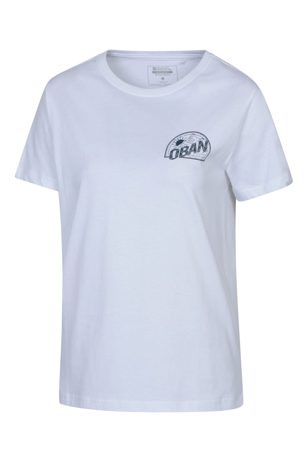 White Oban Relaxed Fit Short Sleeved TShirt, Image 3 of 4