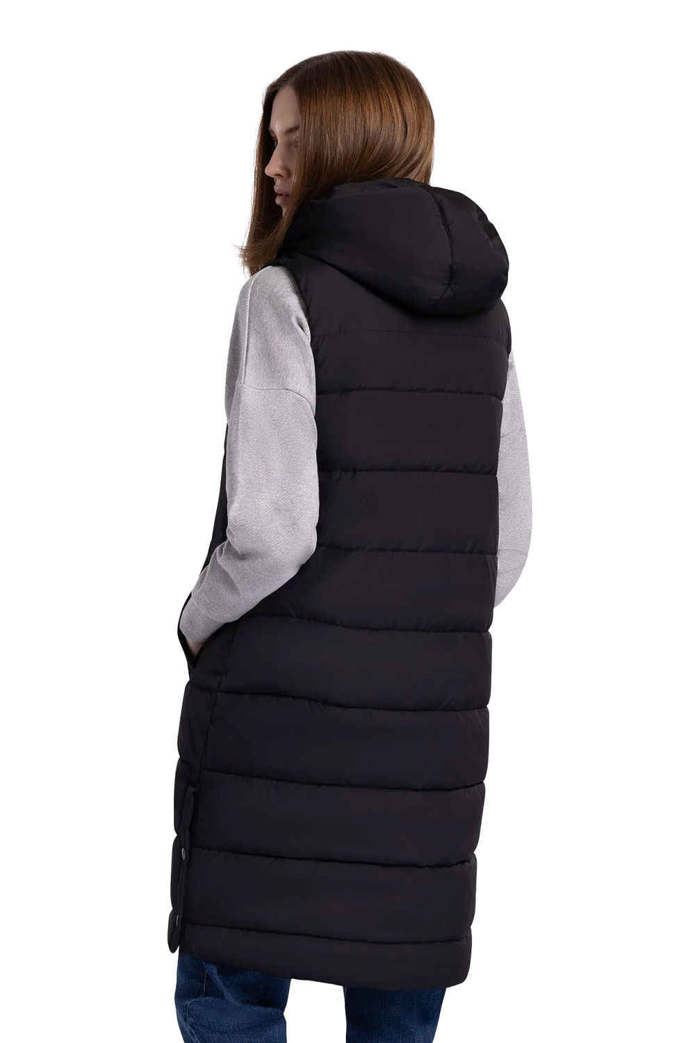 Black Leona Quilted Gilet, Image 3 of 4