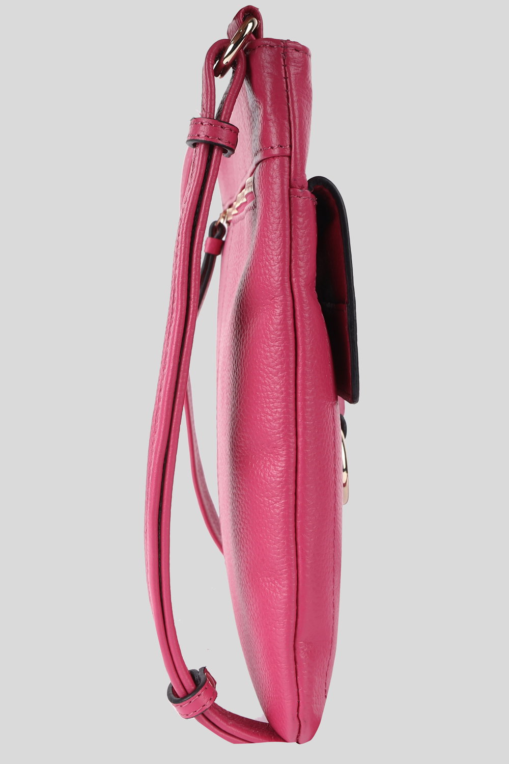 Raspberry 'Heaven' Real Leather Cross Body Bag, Image 4 of 5