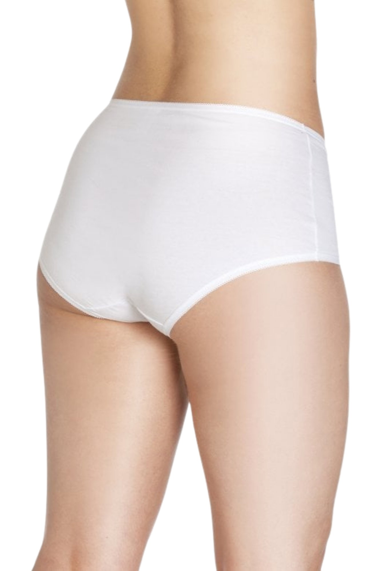 White Camille Lingerie White 2 Pack Floral Full Briefs, Image 4 of 5
